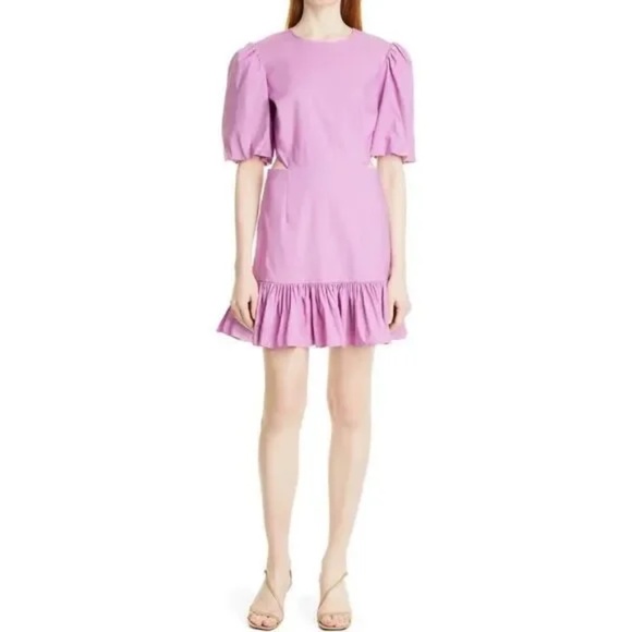 Veronica Beard Iker Puff Sleeve Cutout Dress in Vivid Orchid Size 10 New NWT - Picture 13 of 13